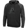 Men's Black Oregon Ducks Blackout 3.0 Tonal Raglan Pullover Hoodie