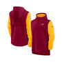 Men's Burgundy, Gold Washington Commanders Sideline Player Quarter-zip Hoodie