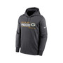Men's Anthracite Green Bay Packers Prime Logo Name Split Pullover Hoodie