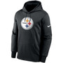 Men's Big and Tall Black Pittsburgh Steelers Fan Gear Primary Logo Performance Pullover Hoodie