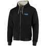 Men's Black Carolina Panthers Craftsman Thermal Lined Full-Zip Hoodie