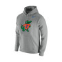 Men's Heathered Gray Florida Gators Vintage-Like School Logo Pullover Hoodie