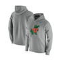 Men's Heathered Gray Florida Gators Vintage-Like School Logo Pullover Hoodie