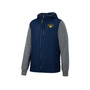 Men's Navy, Charcoal Notre Dame Fighting Irish Course Herringbone Full-Zip Hoodie