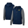 Men's Navy, Charcoal Notre Dame Fighting Irish Course Herringbone Full-Zip Hoodie