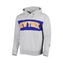 Men's Branded Heather Gray New York Knicks Wordmark French Terry Pullover Hoodie