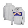 Men's Branded Heather Gray New York Knicks Wordmark French Terry Pullover Hoodie