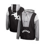 Men's Black Chicago White Sox Highlight Reel Windbreaker Half-Zip Hoodie Jacket