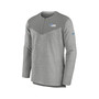 Men's Gray Detroit Lions Sideline Lockup Performance Quarter-zip Jacket