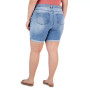 Trendy Plus Size Cuffed Denim Bermuda Shorts