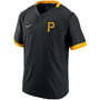 Men's Black, Gold Pittsburgh Pirates Authentic Collection Short Sleeve Hot Pullover Jacket