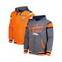 Men's Orange, Gray Denver Broncos Extreme Full Back Reversible Hoodie Full-Zip Jacket