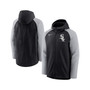 Men's Black and Gray Chicago White Sox Authentic Collection Full-Zip Hoodie Performance Jacket