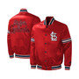 Men's Red St. Louis Cardinals Midfield Satin Full-Snap Varsity Jacket