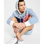 Men's Big & Tall Nautical Stripe Quinn Hooded Sweatshirt