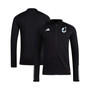 Men's Black Minnesota United FC 2023 On-Field AEROREADY Full-Zip Training Top