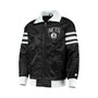 Men's Black Brooklyn Nets The Captain Ii Full-Zip Varsity Jacket