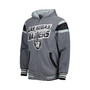 Men's Black, Gray Las Vegas Raiders Extreme Full Back Reversible Hoodie Full-Zip Jacket