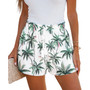 Women's Palm Tree Print Drawstring Shorts