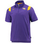 Men's Purple LSU Tigers 2021 Coaches Short Sleeve Quarter-Zip Jacket