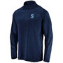 Men's Navy Seattle Kraken Primary Logo Quarter-Zip Pullover Fleece Jacket