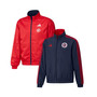Men's Navy and Red New England Revolution 2023 On-Field Anthem Full-Zip Reversible Team Jacket