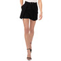 Women's High-Rise O-Ring-Belted Pleated Shorts