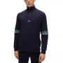 Men's Multi-Colored Logo Zip-Neck Sweatshirt