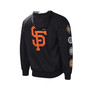 Men's Black, Gray San Francisco Giants Southpaw Reversible Raglan Hoodie Full-Zip Jacket