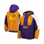 Men's Purple Phoenix Suns Body Check Raglan Hoodie Half-Zip Jacket