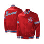 Men's Red Atlanta Braves Slider Satin Full-Snap Varsity Jacket