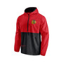 Men's Red, Black Chicago Blackhawks Thrill Seeker Anorak Half-Zip Jacket