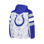 Men's White, Royal Indianapolis Colts Thursday Night Gridiron Raglan Half-Zip Hooded Jacket