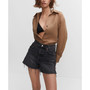 Women's Frayed Hem Detail Straight Shorts
