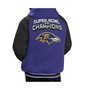 Men's Purple Baltimore Ravens Defender Raglan Full-Zip Hoodie Varsity Jacket
