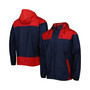 Men's Navy, Red Atlanta Braves Omni-Shade Flash Forward Challenger Full-Zip Windbreaker Jacket