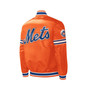 Men's Orange New York Mets Slider Satin Full-Snap Varsity Jacket