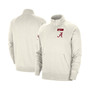 Men's Cream Alabama Crimson Tide Raglan Quarter-Zip Jacket