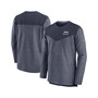 Men's College Navy Seattle Seahawks Sideline Lockup Performance Quarter-zip Jacket