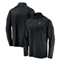 Men's Black Texas Longhorns Primary Logo Striated Raglan Quarter-Zip Jacket