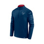 Men's Branded Navy Houston Texans Ringer Quarter-Zip Jacket