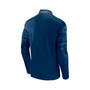 Men's Branded Navy Houston Texans Ringer Quarter-Zip Jacket