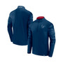Men's Branded Navy Houston Texans Ringer Quarter-Zip Jacket