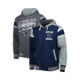 Men's Navy, Gray Dallas Cowboys Full Back Reversible Full-Zip Hoodie Jacket