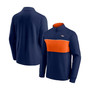 Men's Navy and Orange Denver Broncos Block Party Quarter-Zip Jacket