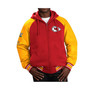Men's Red Kansas City Chiefs Defender Raglan Full-Zip Hoodie Varsity Jacket