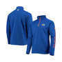 Men's Royal Florida Gators Terminal Tackle Fleece Raglan Omni-Shade Quarter-Zip Jacket
