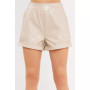 Women's Shiny Pu Shorts