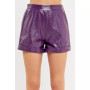 Women's Shiny Pu Shorts