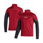 Men's Red NC State Wolfpack AEROREADY Knit Quarter-Snap Jacket
